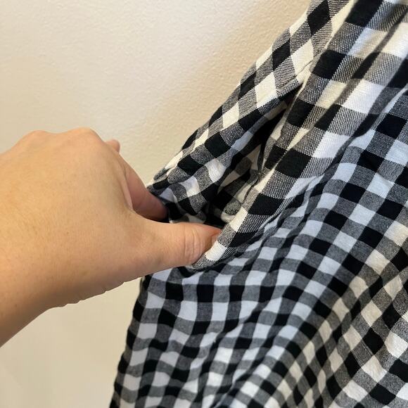 Madewell Black and White Gingham Mini Dress - Picture 5 of 8